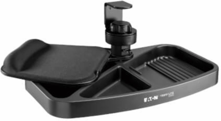 Under-Desk Clamp-On Storage Tray, 13.7 x 7.5 x 1.2 Inch, Built-In Mouse Pad, 5-Year Warranty