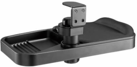Under-Desk Clamp-On Storage Tray, 13.7 x 7.5 x 1.2 Inch, Built-In Mouse Pad, 5-Year Warranty