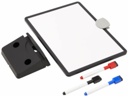 Magnetic Dry-Erase Whiteboard 28.6 x 32.2 x 12.6 Inch, VESA 100x100, Black Frame