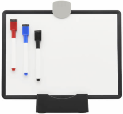 Magnetic Dry-Erase Whiteboard 28.6 x 32.2 x 12.6 Inch, VESA 100x100, Black Frame