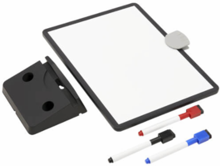 Magnetic Dry-Erase Whiteboard 28.6 x 32.2 x 12.6 Inch, VESA 100x100, Black Frame