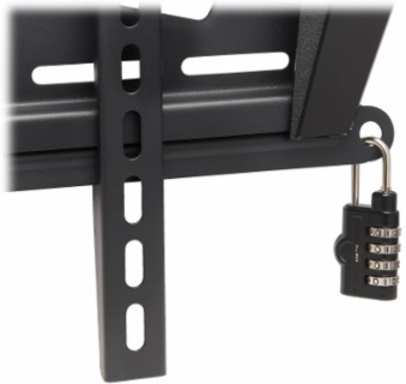 Heavy-Duty Fixed Security TV Wall Mount for 37-80 Inch Displays, Steel, 200 lb Capacity