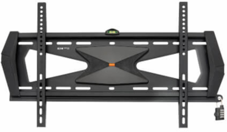 Heavy-Duty Fixed Security TV Wall Mount for 37-80 Inch Displays, Steel, 200 lb Capacity