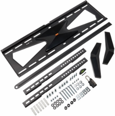 Heavy-Duty Fixed Security TV Wall Mount for 37-80 Inch Displays, Steel, 200 lb Capacity