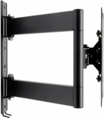 Full-Motion Wall Mount for 17-42 Inch TVs, 180  Swivel, -15  to +15  Tilt, 77 lb Capacity