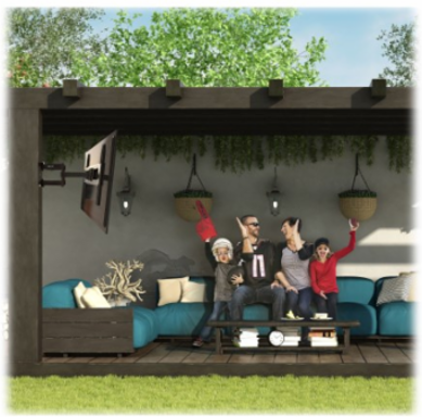 Outdoor Full-Motion TV Wall Mount with Fully Articulating Arm for 32” to 80” Flat-Screen Displays