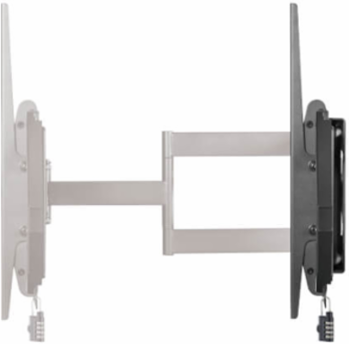 Heavy-Duty Full-Motion Security TV Wall Mount for 37 to 80 Inch Displays, 200 lb Capacity, Steel Construction
