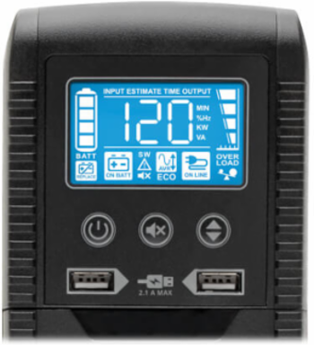 Energy-Saving Line-Interactive UPS, 1000VA, 600W, 8 Outlets, AVR