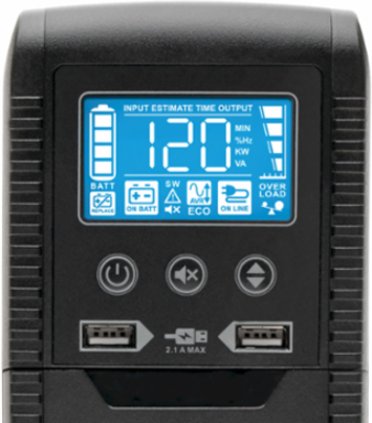 1300VA Line Interactive UPS with USB, 10 Outlets, ENERGY STAR, AVR