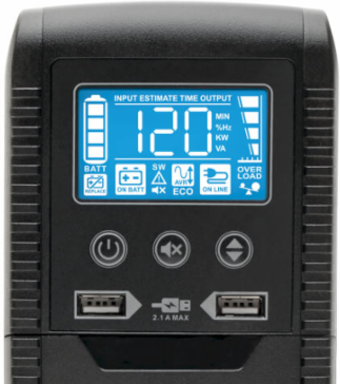 1300VA Line Interactive UPS with USB, 10 Outlets, ENERGY STAR, AVR