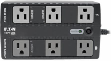 Energy-Saving 350VA Standby UPS with USB, 6 NEMA Outlets, 99% Efficiency