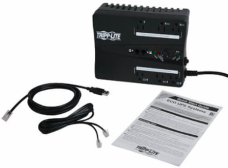 Energy-Saving 350VA Standby UPS with USB, 6 NEMA Outlets, 99% Efficiency