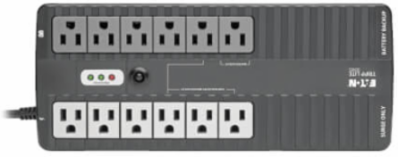 750VA 450W Standby UPS with 12 NEMA 5-15R Outlets, 120V, ENERGY STAR