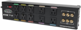 Isobar 10-Outlet Surge Protector, 3840 Joules, 8 Inch Cord, Metal Housing