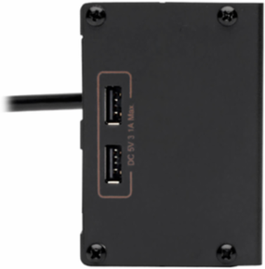 Isobar 4-Outlet Surge Protector, 8 ft Cord, 3330 Joules, 2 USB Ports, Metal Housing