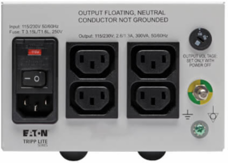 Medical-Grade Isolation Transformer 300W 115/230V with 4 C13 Outlets