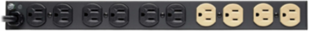 12-Outlet Surge Protector, 3840 Joules, 15 ft Cord, 1U Rack-Mount