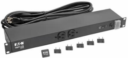 12-Outlet Surge Protector, 3840 Joules, 15 ft Cord, 1U Rack-Mount