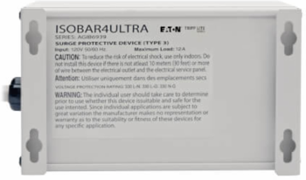 4-Outlet Surge Protector, 6 ft Cord, 3330 Joules, Metal Housing