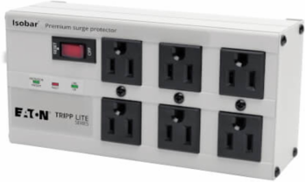 6-Outlet Surge Protector, 6 ft Cord, 3330 Joules, Metal Housing