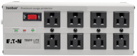 8-Outlet Surge Protector, 25 ft Cord, 3840 Joules, Metal Housing