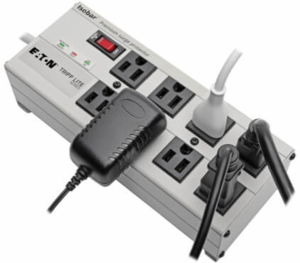 8-Outlet Surge Protector, 25 ft Cord, 3840 Joules, Metal Housing
