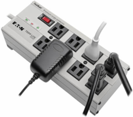 8-Outlet Surge Protector, 12 ft Cord, 3840 Joules, Metal Housing