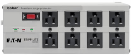 8-Outlet Surge Protector, 12 ft Cord, 3840 Joules, Metal Housing