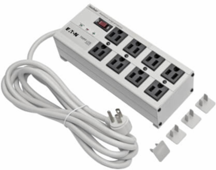 8-Outlet Surge Protector, 12 ft Cord, 3840 Joules, Metal Housing