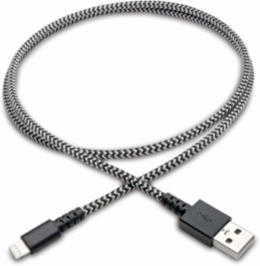 Heavy-Duty USB Sync/Charge Cable 3 Ft with Lightning Connector