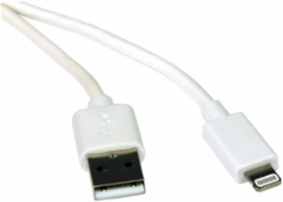 USB Sync/Charge Cable, 3 ft, Lightning Connector, MFi-Certified, PVC