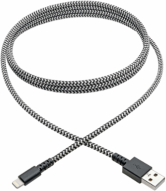 Heavy-Duty USB Sync/Charge Cable 6 Inch Lightning Connector, 2-Year Warranty