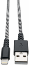 Heavy-Duty USB Sync/Charge Cable 6 Inch Lightning Connector, 2-Year Warranty