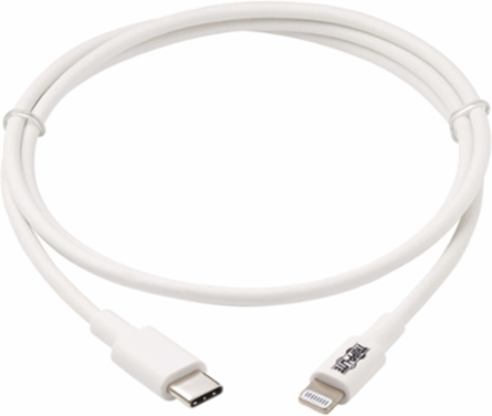 USB-C to Lightning Sync/Charge Cable, 3 ft, USB 2.0, MFi-Certified