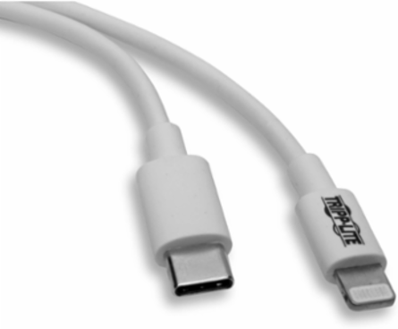 USB-C to Lightning Sync/Charge Cable, 3 ft, USB 2.0, MFi-Certified