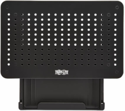 Monitor Riser for Desk, 15 x 9 in, Height-Adjustable, Storage Drawer, Metal, Black