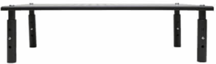 Adjustable Monitor Riser, 18 x 11 Inch, Height Adjustable, Metal, 44 lb Capacity