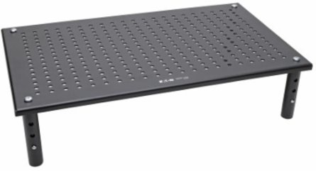 Adjustable Monitor Riser, 18 x 11 Inch, Height Adjustable, Metal, 44 lb Capacity