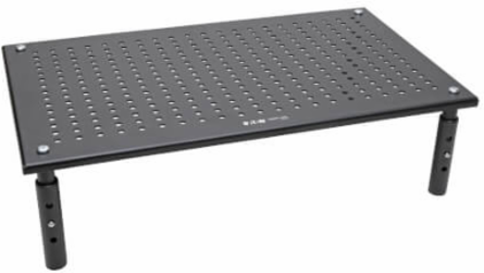 Adjustable Monitor Riser, 18 x 11 Inch, Height Adjustable, Metal, 44 lb Capacity
