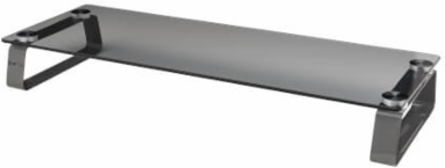 Universal Glass-Top Monitor Riser - 8 x 22 Inch, Supports Up to 40 lb, 3 Inch Lift