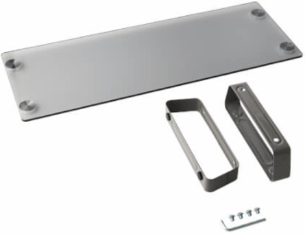 Universal Glass-Top Monitor Riser - 8 x 22 Inch, Supports Up to 40 lb, 3 Inch Lift