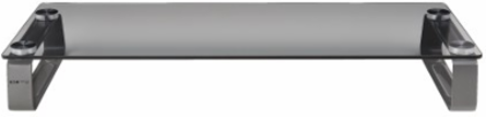Universal Glass-Top Monitor Riser - 8 x 22 Inch, Supports Up to 40 lb, 3 Inch Lift