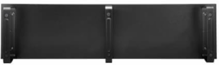 Dual-Monitor Riser for Desk, 39 x 10 in, Wood Top, Steel Legs, Black
