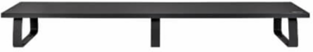 Dual-Monitor Riser for Desk, 39 x 10 in, Wood Top, Steel Legs, Black
