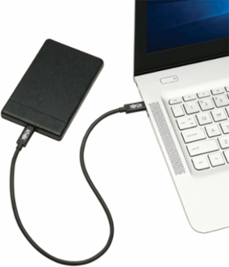 Thunderbolt 3 Cable, 0.5 m, 40 Gbps, 5A Power Delivery, 4K/60 Hz, Black