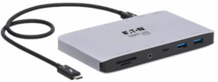 Docking Station, Thunderbolt 3, Dual Display, 8K DisplayPort, USB 3.2 Gen 2 10G, GbE, 60W Charging