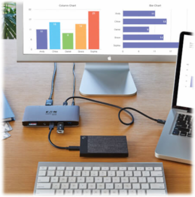 Docking Station, Thunderbolt 3, Dual Display, 8K DisplayPort, USB 3.2 Gen 2 10G, GbE, 60W Charging