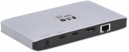 Thunderbolt 3 Dock with USB-C Compatibility, Dual Display - 8K DisplayPort, USB 3.2 Gen 2 10G, USB-A/USB-C Hub, GbE, International Plug Adapters