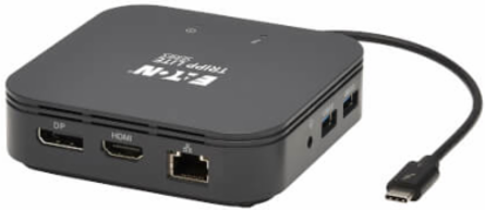 Thunderbolt 3 Dual Monitor Docking Station - 8K/30Hz DisplayPort, 4K/60Hz HDMI, USB 3.2 Gen 2, GbE, 60W PD Charging - Black