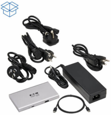 USB Hub, Thunderbolt 4, 4-Port, 8K, Dual 4K 60 Hz, USB 3.2 Gen 2, 100W Charging, Gray